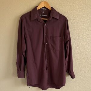 Men's Burgundy Dress Shirt